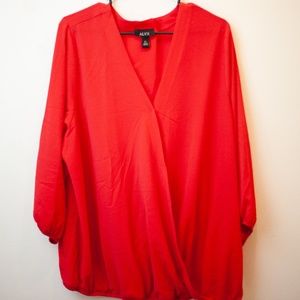Alyx red 3/4 sleeve blouse 3x